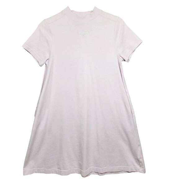 Light Pink Reebok Logo Shirt Dress Size Small - Picture 1 of 7
